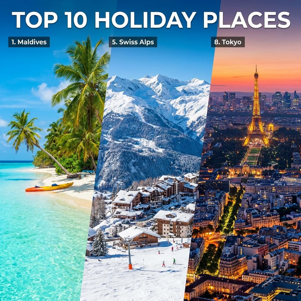 Top 10 miejsc na wakacje w 2026