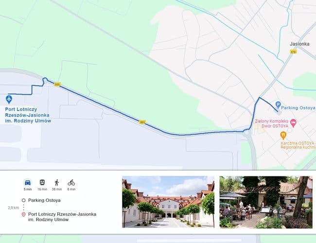 Parking Zielony Kompleks Dwór Ostoya Lotnisko Rzeszów Jasionka - zdjęcie 4
